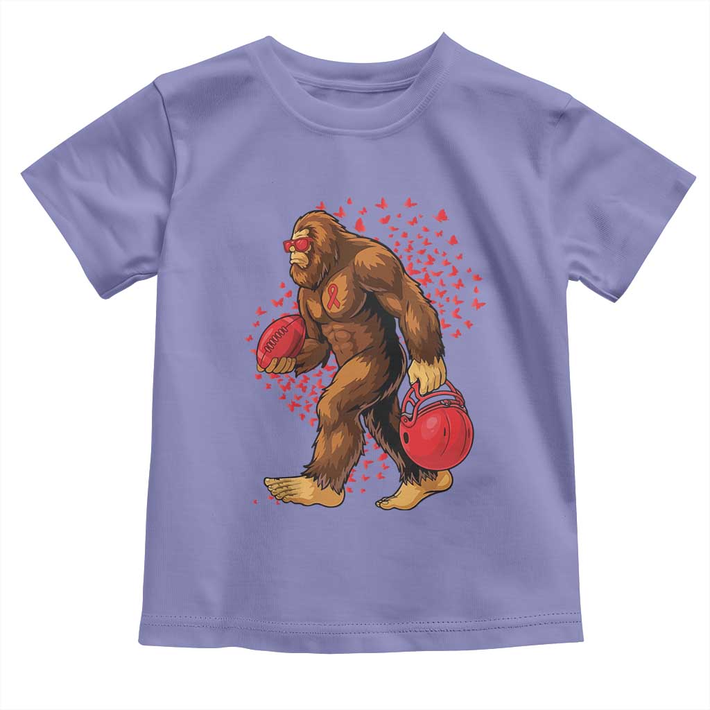 Funny Bigfoot Football Toddler T Shirt Support HIV Awareness Gift - Wonder Print Shop