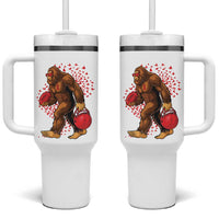 Funny Bigfoot Football Tumbler With Handle Support HIV Awareness Gift - Wonder Print Shop