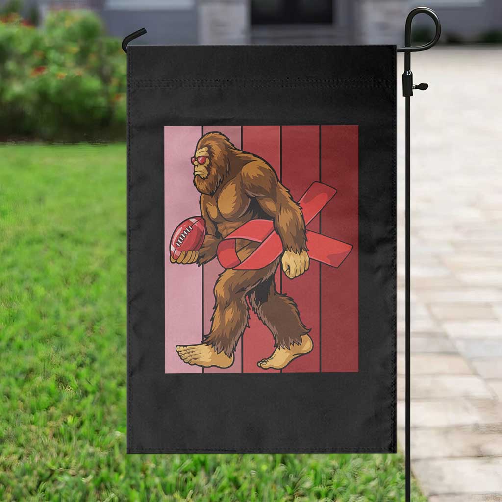 Funny Bigfoot Football HIV Awareness Garden Flag Red Ribbon Retro Vintage Style Gift - Wonder Print Shop