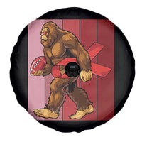 Funny Bigfoot Football HIV Awareness Spare Tire Cover Red Ribbon Retro Vintage Style Gift - Wonder Print Shop