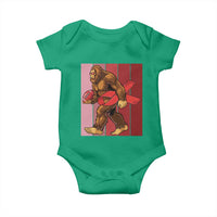 Funny Bigfoot Football HIV Awareness Baby Onesie Red Ribbon Retro Vintage Style Gift - Wonder Print Shop