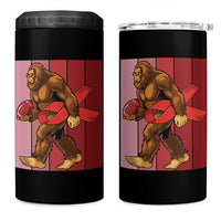 Funny Bigfoot Football HIV Awareness 4 in 1 Can Cooler Tumbler Red Ribbon Retro Vintage Style Gift - Wonder Print Shop