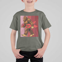 Funny Bigfoot Football HIV Awareness T Shirt For Kid Red Ribbon Retro Vintage Style Gift - Wonder Print Shop