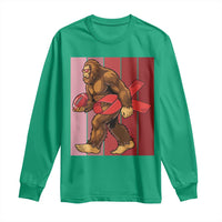 Funny Bigfoot Football HIV Awareness Long Sleeve Shirt Red Ribbon Retro Vintage Style Gift - Wonder Print Shop