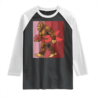 Funny Bigfoot Football HIV Awareness Raglan Shirt Red Ribbon Retro Vintage Style Gift - Wonder Print Shop