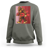 Funny Bigfoot Football HIV Awareness Sweatshirt Red Ribbon Retro Vintage Style Gift - Wonder Print Shop