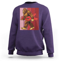 Funny Bigfoot Football HIV Awareness Sweatshirt Red Ribbon Retro Vintage Style Gift - Wonder Print Shop