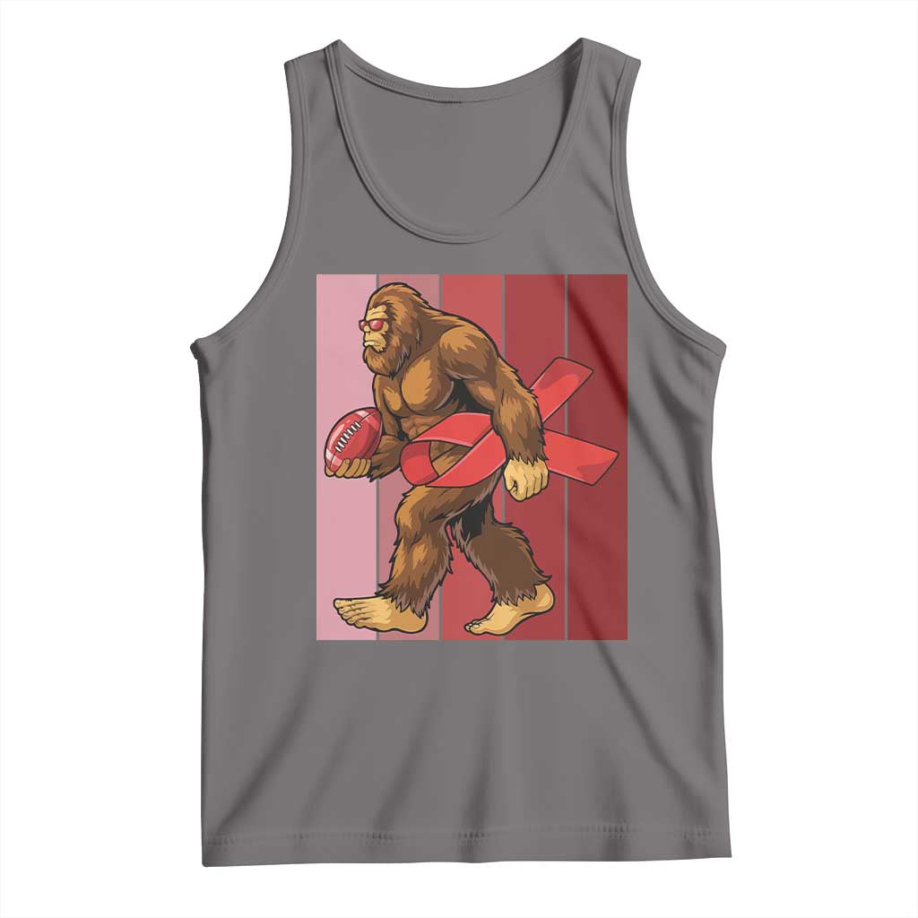 Funny Bigfoot Football HIV Awareness Tank Top Red Ribbon Retro Vintage Style Gift - Wonder Print Shop