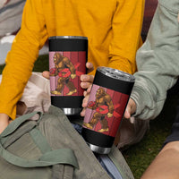 Funny Bigfoot Football HIV Awareness Tumbler Cup Red Ribbon Retro Vintage Style Gift - Wonder Print Shop