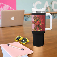 Funny Bigfoot Football HIV Awareness Tumbler With Handle Red Ribbon Retro Vintage Style Gift - Wonder Print Shop