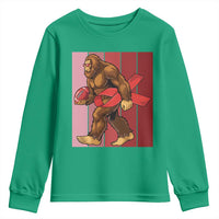 Funny Bigfoot Football HIV Awareness Youth Sweatshirt Red Ribbon Retro Vintage Style Gift - Wonder Print Shop
