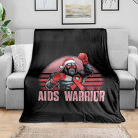 Christmas Santa Bigfoot HIV Awareness Throw Blanket Retro Vintage Style Gift - Wonder Print Shop