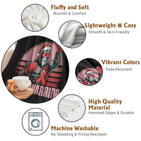 Christmas Santa Bigfoot HIV Awareness Throw Blanket Retro Vintage Style Gift - Wonder Print Shop