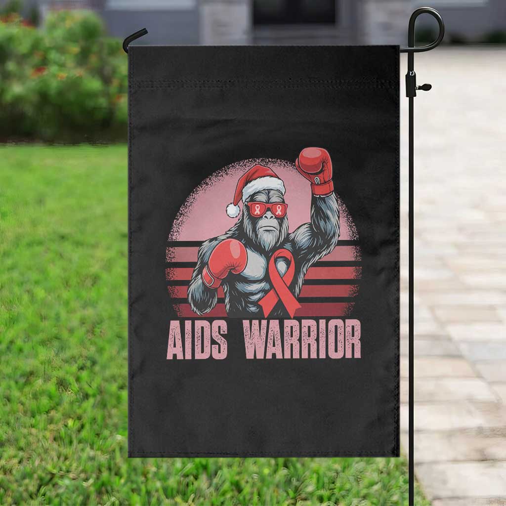 Christmas Santa Bigfoot HIV Awareness Garden Flag Retro Vintage Style Gift - Wonder Print Shop