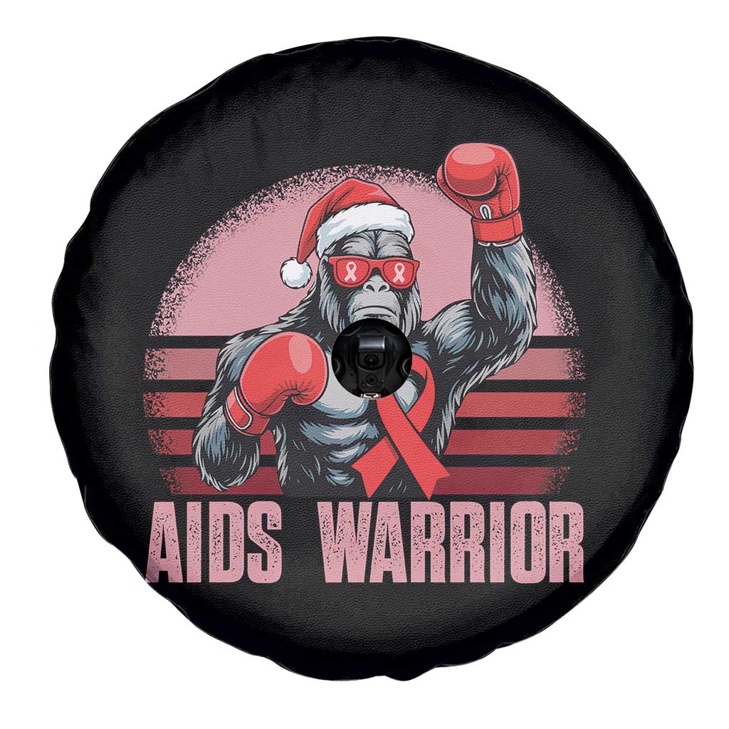 Christmas Santa Bigfoot HIV Awareness Spare Tire Cover Retro Vintage Style Gift - Wonder Print Shop