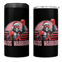 Christmas Santa Bigfoot HIV Awareness 4 in 1 Can Cooler Tumbler Retro Vintage Style Gift - Wonder Print Shop