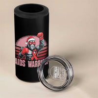 Christmas Santa Bigfoot HIV Awareness 4 in 1 Can Cooler Tumbler Retro Vintage Style Gift - Wonder Print Shop