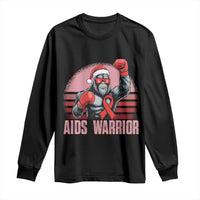 Christmas Santa Bigfoot HIV Awareness Long Sleeve Shirt Retro Vintage Style Gift - Wonder Print Shop