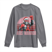 Christmas Santa Bigfoot HIV Awareness Long Sleeve Shirt Retro Vintage Style Gift - Wonder Print Shop