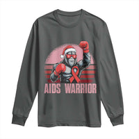 Christmas Santa Bigfoot HIV Awareness Long Sleeve Shirt Retro Vintage Style Gift - Wonder Print Shop