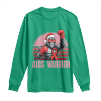 Christmas Santa Bigfoot HIV Awareness Long Sleeve Shirt Retro Vintage Style Gift - Wonder Print Shop