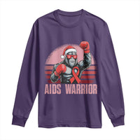 Christmas Santa Bigfoot HIV Awareness Long Sleeve Shirt Retro Vintage Style Gift - Wonder Print Shop