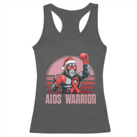 Christmas Santa Bigfoot HIV Awareness Racerback Tank Top Retro Vintage Style Gift - Wonder Print Shop