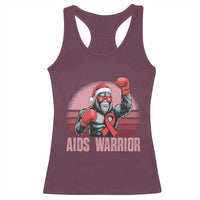 Christmas Santa Bigfoot HIV Awareness Racerback Tank Top Retro Vintage Style Gift - Wonder Print Shop