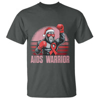 Christmas Santa Bigfoot HIV Awareness T Shirt Retro Vintage Style Gift - Wonder Print Shop