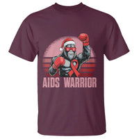 Christmas Santa Bigfoot HIV Awareness T Shirt Retro Vintage Style Gift - Wonder Print Shop