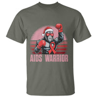 Christmas Santa Bigfoot HIV Awareness T Shirt Retro Vintage Style Gift - Wonder Print Shop