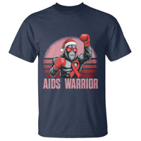 Christmas Santa Bigfoot HIV Awareness T Shirt Retro Vintage Style Gift - Wonder Print Shop
