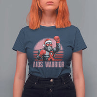 Christmas Santa Bigfoot HIV Awareness T Shirt For Women Retro Vintage Style Gift - Wonder Print Shop