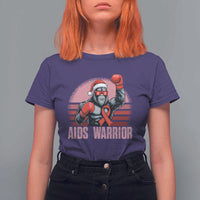 Christmas Santa Bigfoot HIV Awareness T Shirt For Women Retro Vintage Style Gift - Wonder Print Shop