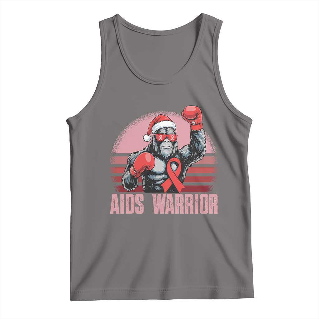 Christmas Santa Bigfoot HIV Awareness Tank Top Retro Vintage Style Gift - Wonder Print Shop