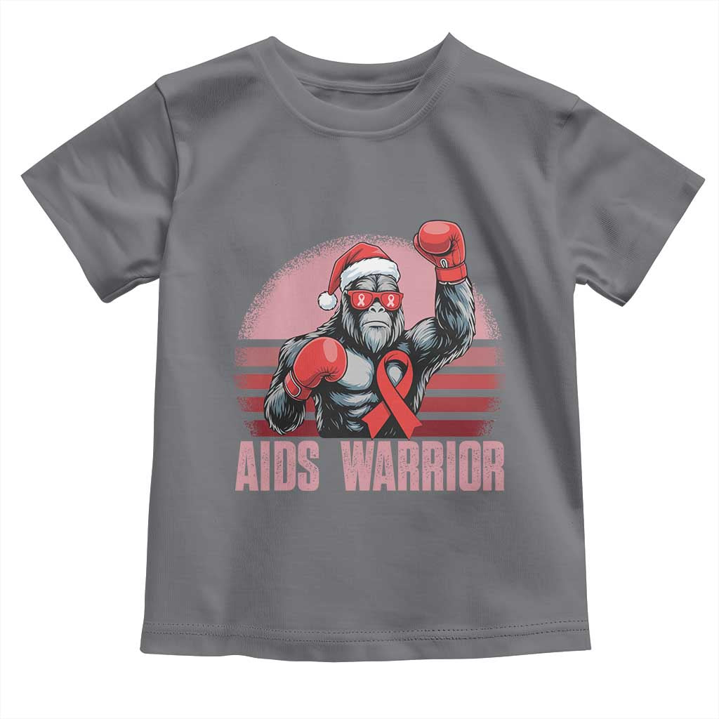 Christmas Santa Bigfoot HIV Awareness Toddler T Shirt Retro Vintage Style Gift - Wonder Print Shop