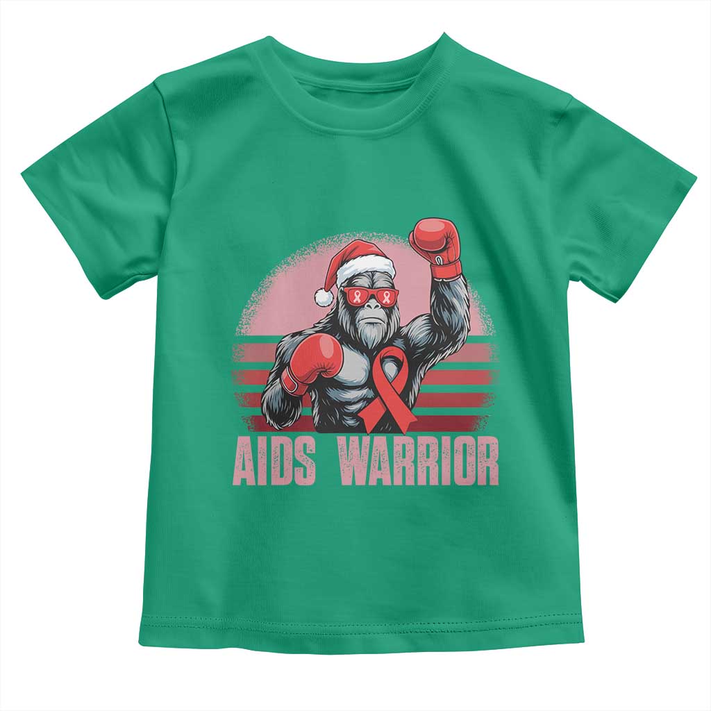 Christmas Santa Bigfoot HIV Awareness Toddler T Shirt Retro Vintage Style Gift - Wonder Print Shop