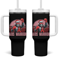 Christmas Santa Bigfoot HIV Awareness Tumbler With Handle Retro Vintage Style Gift - Wonder Print Shop