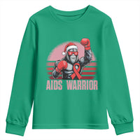 Christmas Santa Bigfoot HIV Awareness Youth Sweatshirt Retro Vintage Style Gift - Wonder Print Shop