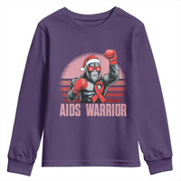 Christmas Santa Bigfoot HIV Awareness Youth Sweatshirt Retro Vintage Style Gift - Wonder Print Shop