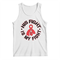 HIV Warrior His Fight Is My Fight Tank Top Red Ribbon Boxing Gift - Wonder Print Shop