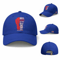 His Fight Is My Fight Baseball Cap Red Ribbon HIV Awareness Boxing Gift