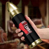 His Fight Is My Fight Bullet Tumbler Red Ribbon HIV Awareness Boxing Gift - Wonder Print Shop
