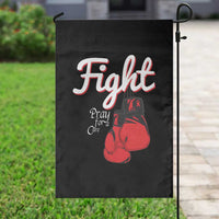 Fight Pray For A Cure Garden Flag Red Ribbon HIV Awareness Boxing Gift - Wonder Print Shop