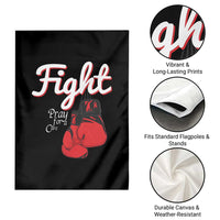Fight Pray For A Cure Garden Flag Red Ribbon HIV Awareness Boxing Gift - Wonder Print Shop