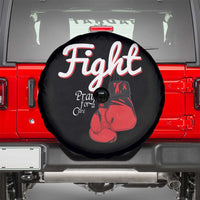 Fight Pray For A Cure Spare Tire Cover Red Ribbon HIV Awareness Boxing Gift - Wonder Print Shop