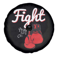 Fight Pray For A Cure Spare Tire Cover Red Ribbon HIV Awareness Boxing Gift - Wonder Print Shop