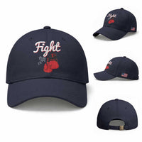 Fight Pray For A Cure Baseball Cap Red Ribbon HIV Awareness Boxing Gift