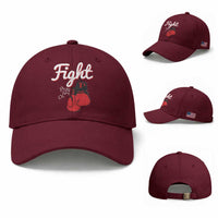 Fight Pray For A Cure Baseball Cap Red Ribbon HIV Awareness Boxing Gift