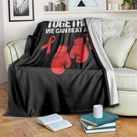 Together We Can Beat AIDS Throw Blanket Boxing HIV Awareness Gift - Wonder Print Shop